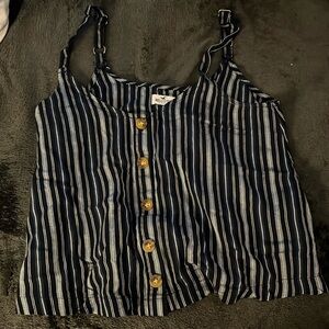 Blue striped hollister top